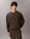 Calvin Klein Jeans Est.1978 Calvin Klein Men's Premium Fleece Relaxed Sweatshirt In Brown
