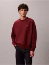 Calvin Klein Jeans Est.1978 Calvin Klein Men's Premium Fleece Relaxed Sweatshirt In Burgundy
