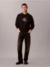 Calvin Klein Jeans Est.1978 Calvin Klein Men's Premium Terry Monologo Relaxed Sweatshirt In Black