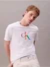 Calvin Klein Jeans Est.1978 Calvin Klein Men's Pride Monogram Logo Relaxed T-shirt In White