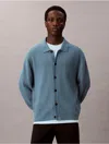 Calvin Klein Jeans Est.1978 Calvin Klein Men's Relaxed Fit Standard Logo Terry Crewneck Sweatshirt In Blue