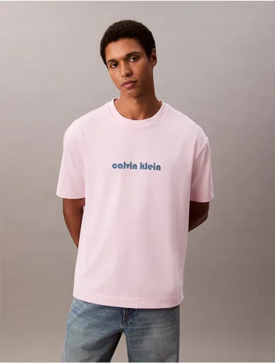 Calvin Klein Jeans Est.1978 Relaxed Logo T-shirt In Pink
