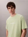 Calvin Klein Jeans Est.1978 Calvin Klein Men's Round Logo Graphic Relaxed T-shirt In Gray