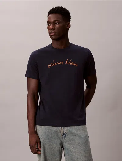 Calvin Klein Jeans Est.1978 Calvin Klein Men's Script Logo Graphic Classic T-shirt In Black