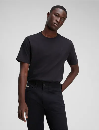 Calvin Klein Jeans Est.1978 Calvin Klein Men's Smooth Cotton Monogram Logo T-shirt In Black