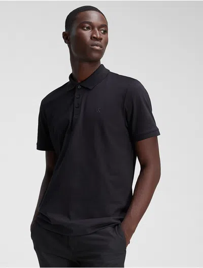 Calvin Klein Jeans Est.1978 Calvin Klein Men's Smooth Cotton Polo Shirt In Black