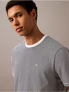 Calvin Klein Jeans Est.1978 Calvin Klein Men's Smooth Cotton Stripe Classic T-shirt In Black