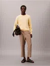 Calvin Klein Jeans Est.1978 Calvin Klein Men's Smooth Cotton Sweater In Yellow