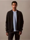Calvin Klein Jeans Est.1978 Calvin Klein Men's Smooth Cotton Sweater Bomber Jacket