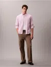 Calvin Klein Jeans Est.1978 Calvin Klein Men's Stripe Classic Oxford Button-down Shirt In Pink