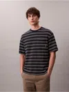 Calvin Klein Jeans Est.1978 Calvin Klein Men's Stripe Jacquard Relaxed T-shirt In Black