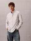 Calvin Klein Jeans Est.1978 Calvin Klein Men's Stripe Oxford Classic Button-down Shirt In Blue