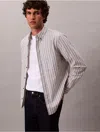 Calvin Klein Jeans Est.1978 Calvin Klein Men's Stripe Oxford Classic Button-down Shirt In Gray
