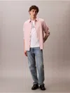 Calvin Klein Jeans Est.1978 Calvin Klein Men's Striped Oxford Classic Button-down Shirt In Pink