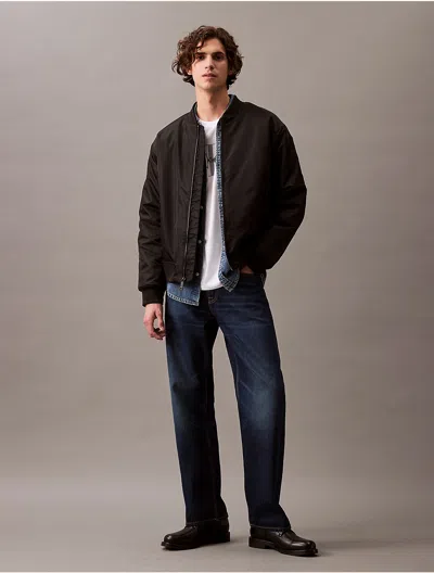 Calvin Klein Jeans Est.1978 Calvin Klein Men's Twill Nylon Bomber Jacket In Brown