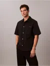Calvin Klein Jeans Est.1978 Calvin Klein Men's Utility Relaxed Button-down Shirt In Black