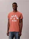 Calvin Klein Jeans Est.1978 Calvin Klein Men's Varsity Logo Graphic Relaxed T-shirt In Orange
