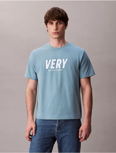 Calvin Klein Jeans Est.1978 Calvin Klein Men's Very Graphic Relaxed T-shirt In Blue