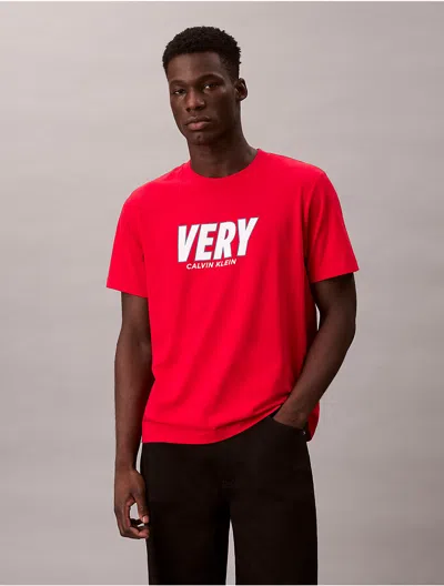 Calvin Klein Jeans Est.1978 Calvin Klein Men's Very Graphic Relaxed T-shirt In Red