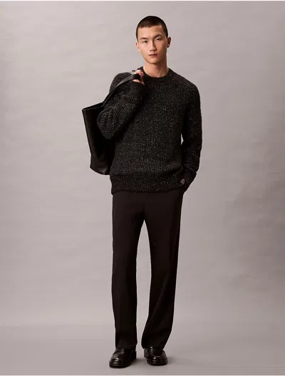 Calvin Klein Jeans Est.1978 Calvin Klein Men's Wool Blend Relaxed Raglan Sweater In Brown