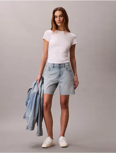 Calvin Klein Jeans Est.1978 Calvin Klein Women's 90s 6-inch Denim Shorts In White