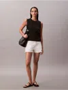 Calvin Klein Jeans Est.1978 Calvin Klein Women's 90s Fit 3 Inch Denim Shorts In White