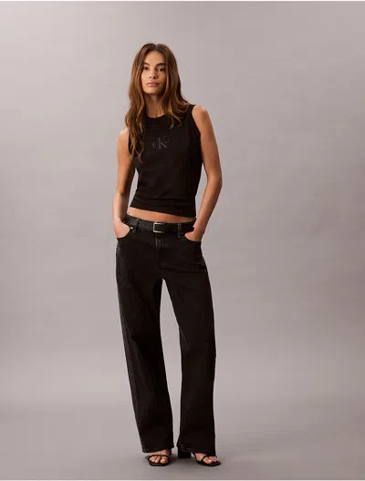 Calvin Klein Jeans Est.1978 Calvin Klein Women's 90s Straight Jeans In Black