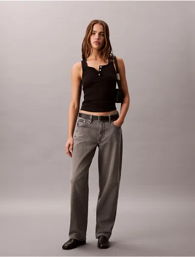 Calvin Klein Jeans Est.1978 Calvin Klein Women's 90s Straight Jeans In Gray