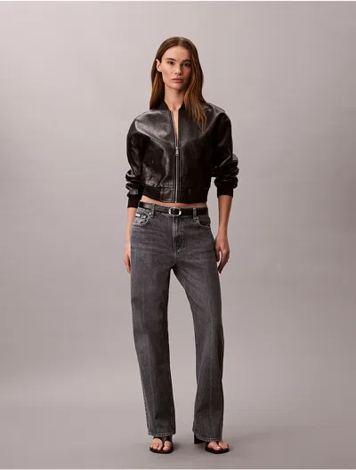 Calvin Klein Jeans Est.1978 Calvin Klein Women's 90s Straight Jeans In Gray