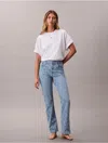 Calvin Klein Jeans Est.1978 Signature 90s All Over Print Jeans In Blue