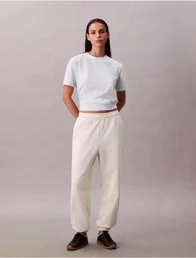 Calvin Klein Jeans Est.1978 Calvin Klein Women's Allover Monogram Boxy T-shirt In White