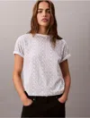 Calvin Klein Jeans Est.1978 Calvin Klein Women's Allover Monogram Boxy T-shirt In Gray