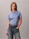 Calvin Klein Jeans Est.1978 Calvin Klein Women's Allover Script Logo Graphic Classic T-shirt In Blue