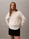 Calvin Klein Jeans Est.1978 Calvin Klein Women's Archive Logo Fleece Cropped Sweatshirt