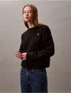 Calvin Klein Jeans Est.1978 Calvin Klein Women's Archive Logo Fleece Cropped Sweatshirt