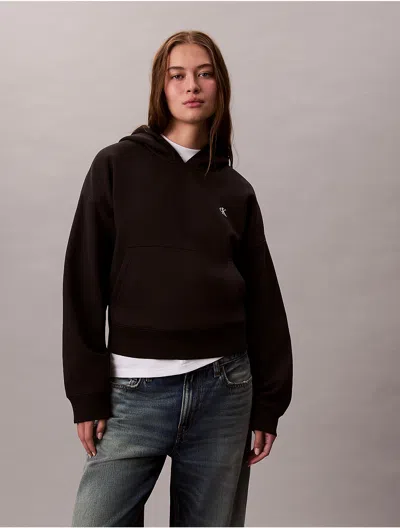 Calvin Klein Jeans Est.1978 Calvin Klein Women's Archive Logo Fleece Hoodie In Black