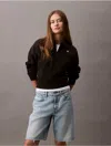 Calvin Klein Jeans Est.1978 Calvin Klein Women's Archive Logo Fleece Quarter Zip Sweatshirt