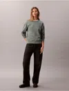 Calvin Klein Jeans Est.1978 Calvin Klein Women's Archive Logo Fleece Relaxed Sweatshirt In Green
