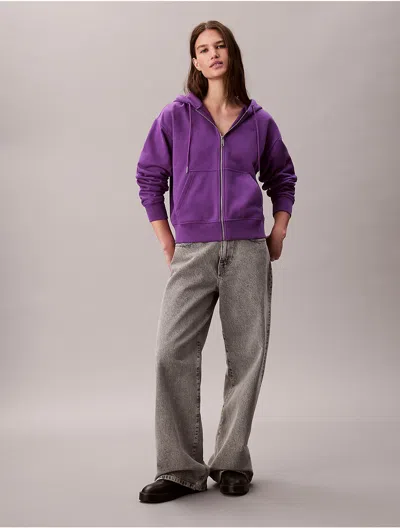 Calvin Klein Jeans Est.1978 Calvin Klein Women's Archive Logo French Terry Zip Hoodie In Multi