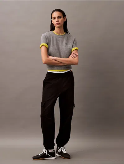 Calvin Klein Jeans Est.1978 Calvin Klein Women's Archive Logo T-shirt In Gray