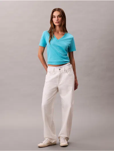 Calvin Klein Jeans Est.1978 Calvin Klein Women's Archive Logo V-neck T-shirt