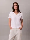 Calvin Klein Jeans Est.1978 Calvin Klein Women's Archive Logo V-neck T-shirt In White