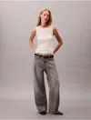 Calvin Klein Jeans Est.1978 Low Rise Baggy Jeans In White