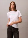 Calvin Klein Jeans Est.1978 Calvin Klein Women's Box Logo Classic T-shirt In White
