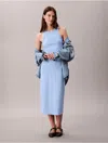 Calvin Klein Jeans Est.1978 Calvin Klein Women's Calvin Klein Logo Midi Tank Dress In Blue