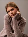 Calvin Klein Jeans Est.1978 Calvin Klein Women's Chenille Relaxed Turtleneck Sweater In Gray