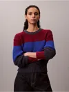 Calvin Klein Jeans Est.1978 Calvin Klein Women's Chunky Stripe Relaxed Sweater In Multi