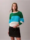 Calvin Klein Jeans Est.1978 Calvin Klein Women's Chunky Stripe Relaxed Sweater In Multi