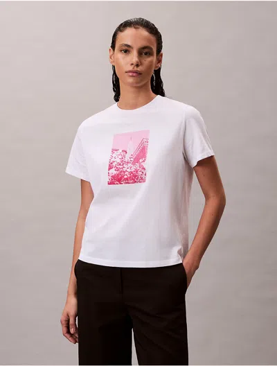 Calvin Klein Jeans Est.1978 Calvin Klein Women's Cityscape Graphic Classic T-shirt In White