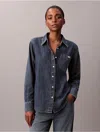 Calvin Klein Jeans Est.1978 Calvin Klein Women's Classic Denim Button-down Shirt In Blue